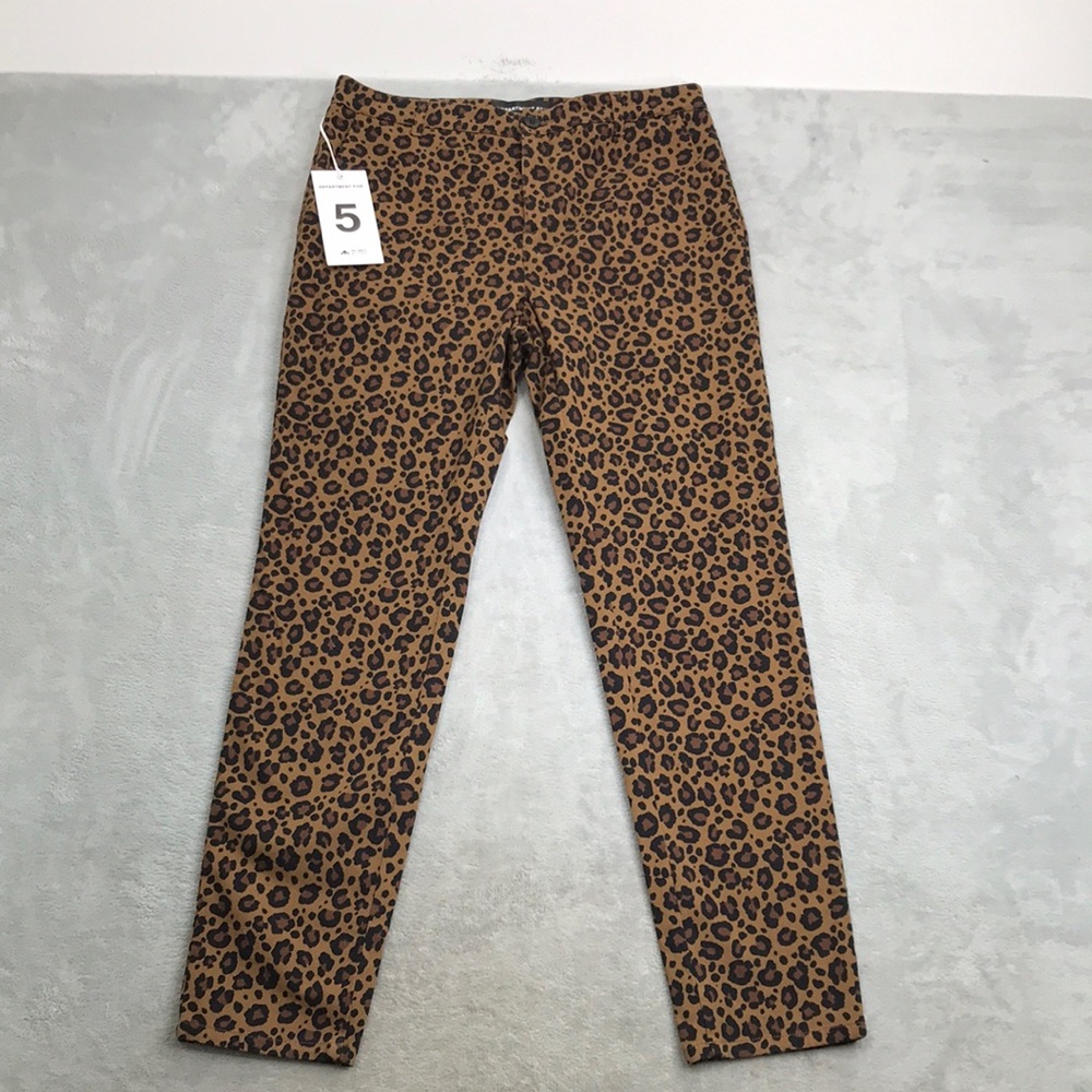 Department Five Women's Animal Print Straight Leg Pants 8 New